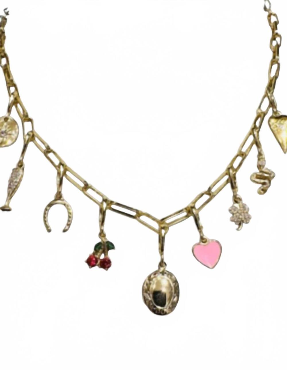 NEW IISHII women's 9 charms necklace in girlfriend
